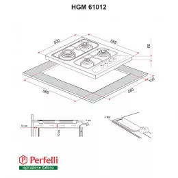 Поверхня газова на металі PERFELLI HGM 61012 BL