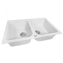 Мийка кухонна гранітна  PERFELLI CELINE PGC 208-76 WHITE