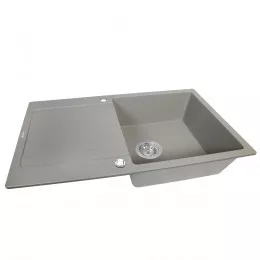 Мийка кухонна гранітна  PERFELLI VILLA PGV 1141-86 GREY METALLIC