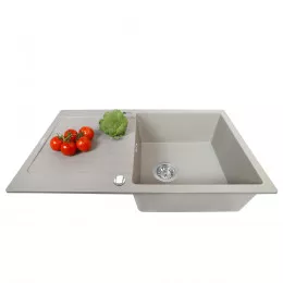 Мийка кухонна гранітна  PERFELLI VILLA PGV 1141-86 GREY METALLIC