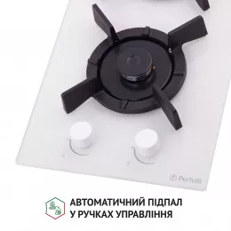 Поверхня газова Domino на склі PERFELLI HGG 31487 WH
