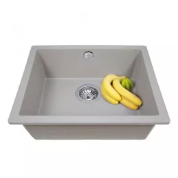 Мийка кухонна гранітна  PERFELLI ESTO PGE 101-55 GREY METALLIC