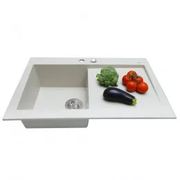 Мийка кухонна гранітна  PERFELLI SOLO PGS 118-80 LIGHT BEIGE