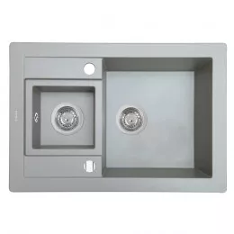 Мийка кухонна гранітна  Perfelli GRANZE PGG 5061-67 GREY METALLIC