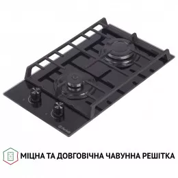 Поверхня газова Domino на склі PERFELLI HGG 31427 BL