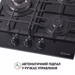 Поверхня газова на склі PERFELLI HGG 41627 BL