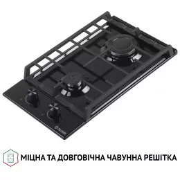 Поверхня газова Domino на металі PERFELLI HGM 31427 BL