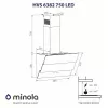 Вытяжка декоративная наклонная MINOLA HVS 6382 BL 750 LED (Польша)- № 9
