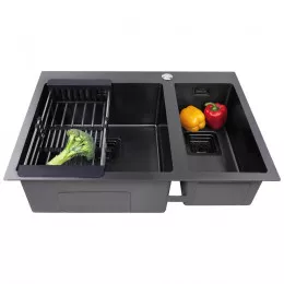 Мойка кухонная нержавеющая сталь WEILOR FILIGRAN WRC DB6950 GRAPHIT