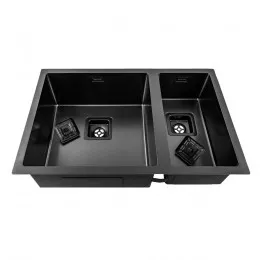 Мойка кухонная нержавеющая сталь WEILOR FILIGRAN WRC DB6945 GRAPHIT