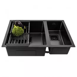 Мойка кухонная нержавеющая сталь WEILOR FILIGRAN WRC DB6945 GRAPHIT