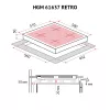Варильна поверхня на металі PERFELLI HGM 61637 WH RETRO (Італія)- № 9
