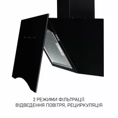 Вытяжка декоративная наклонная Minola HVS 6612 BL 1000 LED