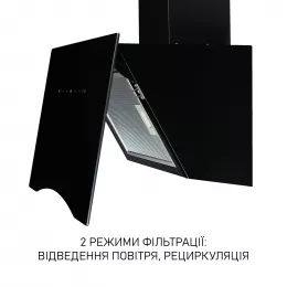 Вытяжка декоративная наклонная Minola HVS 6612 BL 1000 LED
