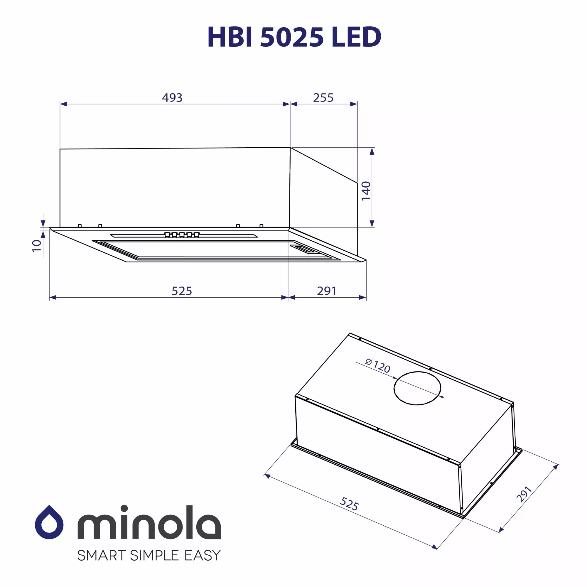 Вытяжка полновстраиваемая MINOLA HBI 5025 WH LED - фото 10