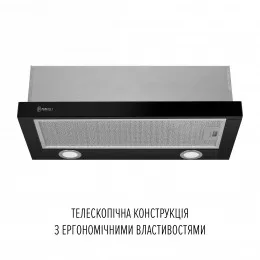Вытяжка телескопическая PERFELLI TL 6622 BL 1000 LED