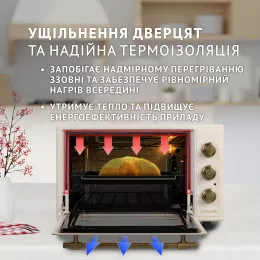 Электрическая печь PERFELLI LAGGIO 37 IVORY RETRO