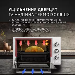 Електрична піч PERFELLI MIRAGE 37 WHITE