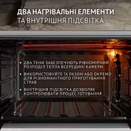 Електрична піч PERFELLI MIRAGE 48 GREY