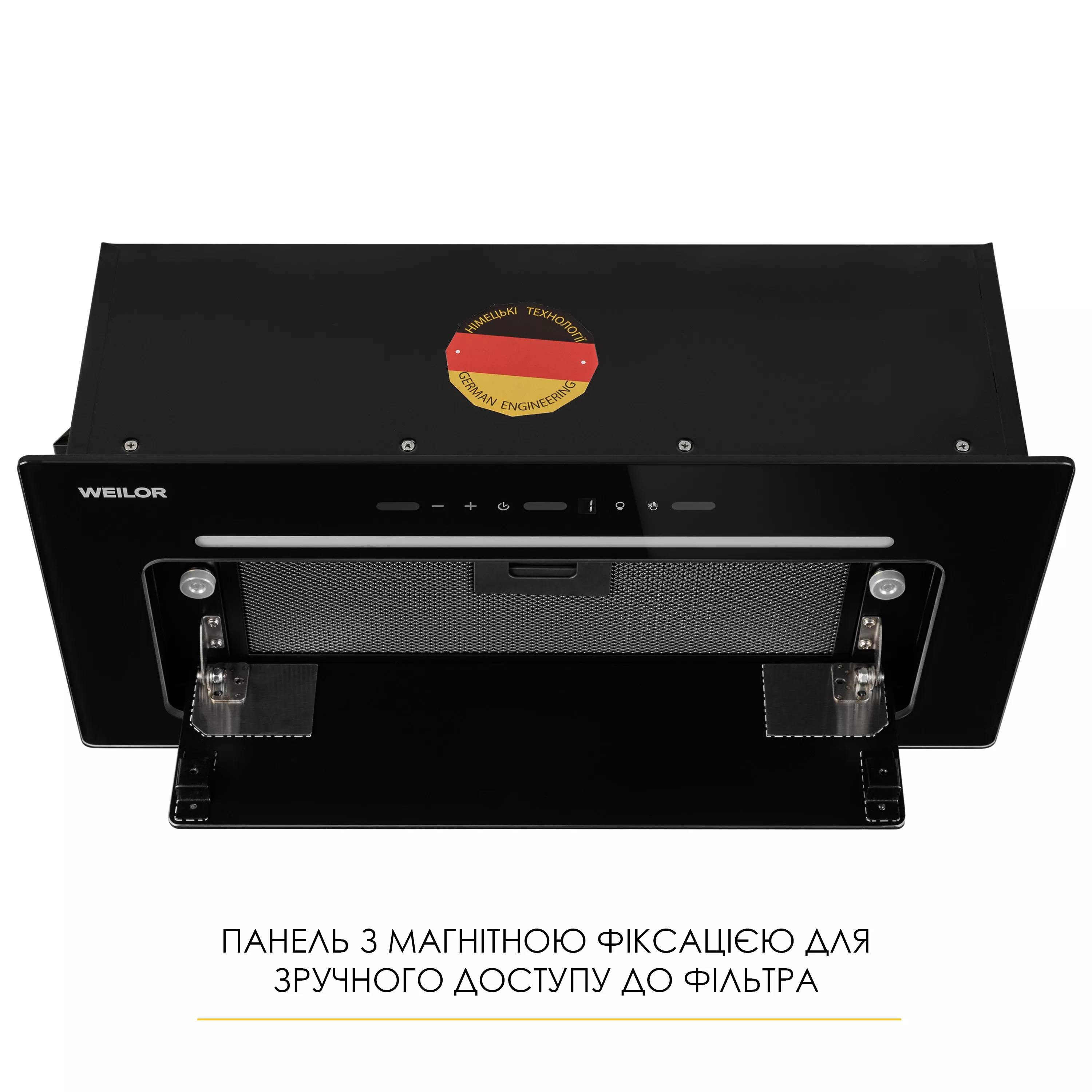 ᐉ Кухонная вытяжка WEILOR LUMINA WBG 65 BLACK купить - цена| AQUILA