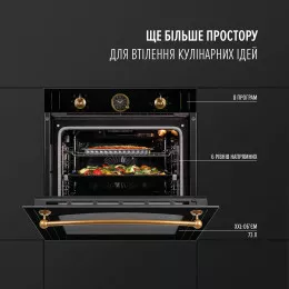 Духовой шкаф электрический PERFELLI VINTAGE 6A8N NERO