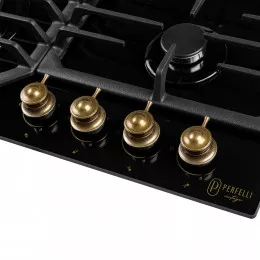 Поверхня газова на склі PERFELLI VINTAGE GW69C NERO