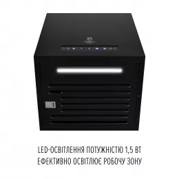 Витяжка острівна PERFELLI DESIGN QUATTRO 41 NERO SILENZIO