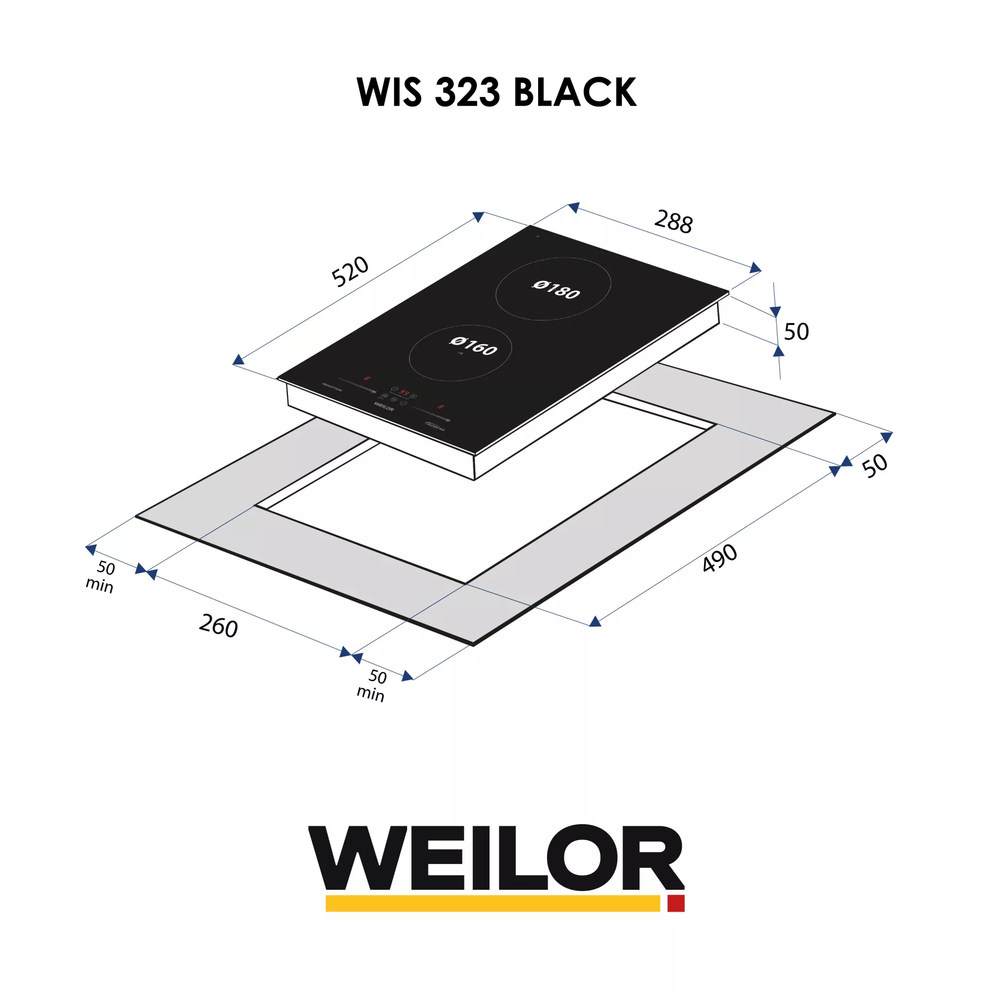 Поверхня індукційна Domino WEILOR WIS 323 BLACK - фото 2