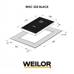 Поверхня склокерамічна Domino WEILOR WHC 335 BLACK
