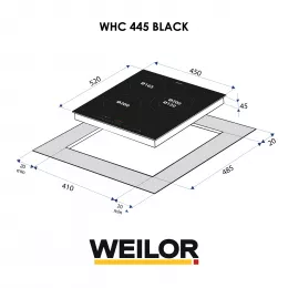 Поверхня склокерамічна WEILOR WHC 445 BLACK