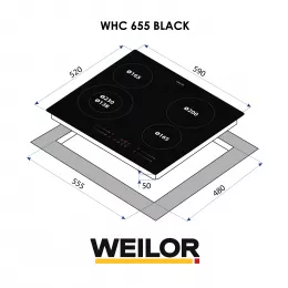 Поверхня склокерамічна WEILOR WHC 655 BLACK