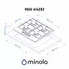 Газовая поверхность на стекле MINOLA MGG 614202 WH (Польша)- № 3