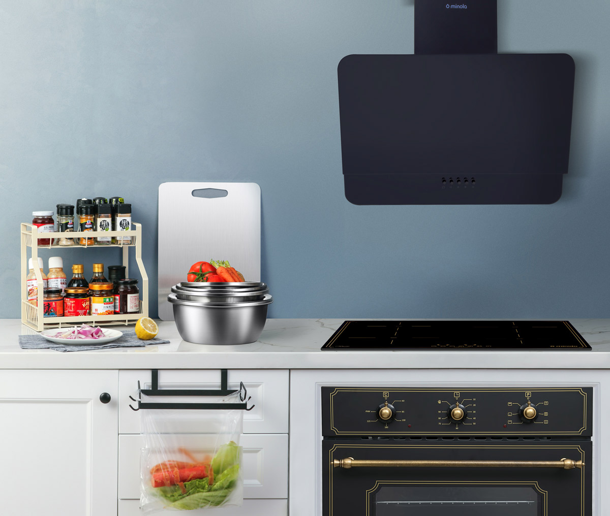 Поверхность индукционная Minola MI 60420 GBL RUSTIC - фото 1 в интерьере